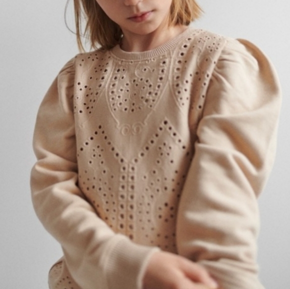 *Host Pick* ZARA Sweatshirt with Eyelet Motif - Picture 2 of 2